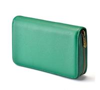 Fountain Pen Case Genuine Leather Pen Case 10 Divided Slots Army Green, Rollerball Pen Holder Handmade Display Organizer Zippered Pouch