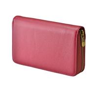 Fountain Pen Case Genuine Leather Pen Case 10 Divided Slots Wine Red, Rollerball Pen Holder Handmade Display Organizer Zippered Pouch