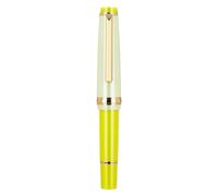 Fountain Pen Fit 2.6mm Cartridges for Journaling, Light Yellow | Small Short Fountain Pen for Student Women Men Art Handwriting, 2.6mm Cartridges Not Included, Pocket Fountain Pen