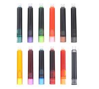 Fountain Pen Ink Cartridges - 12pcs Replaceable Ink Cartridges, univrsal 2.6mm Fountain Pens | Premium Non Carbon Ink, for Writing Drawing Calligraphy Ideal Office School Creative Projects