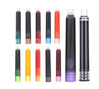 Fountain Pen Ink Cartridges, Cross Fountain Pen Ink Cartridges, Pack of 12 Colourful Parkr Fountain Pen Ink Cartridges Refill, Pen Refills for 2.6 mm Bore Diameter, Calligrap