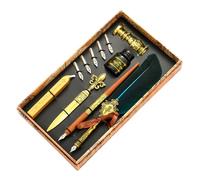 Fountain Pen Ink Set - Goose Nib Antique Fountain Pen Set with Ink | Upgraded Seal Stamp Kit with Replacement Tips, Luxury Vintage Signature Pen Set