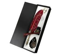 Fountain Pen & Ink Set - Vintage Diver Pen with 5 Replacement Nibs, Antique Nib Writing Pen for Beginners and Authors, Luxury Gift Set for Journalism