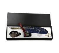 Fountain Pen & Ink Set - Vintage Diver Pen with 5 Replacement Nibs, Antique Nib Writing Pen for Beginners and Authors, Luxury Gift Set for Journalism