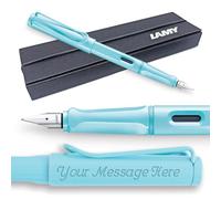 Fountain Pen Lamy Safari - Personalised with Engraving (Extra Fine Nib, Aqua Sky)