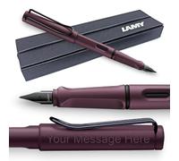 Fountain Pen Lamy Safari - Personalised with Engraving (Italic 1.1mm Nib, Scarlet)