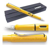Fountain Pen Lamy Safari - Personalised with Engraving (Italic 1.9mm Nib, Yellow)
