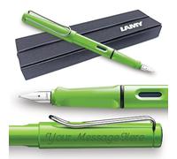 Fountain Pen Lamy Safari - Personalised with Engraving (Medium Nib, Green)