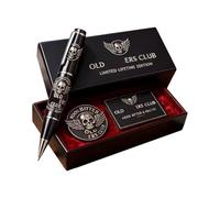 Fountain Pen, Metal Pen, Writing Tool with Commemorative Badge, Workplace with Funny Design, Desk Accessory, Fountain for Husband Writers Calligraphers Journaling Home School Birthday