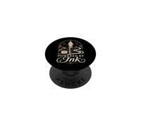 Fountain Pen Nib Journaling Lover Fan Vintage Powered By Ink PopSockets Adhesive PopGrip