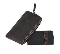 Fountain Pen Pouch, Fountain Pen Organizer | Stationery Organizer with Zipper | Display Holder, PU Leather Pen Bag for Daily Use, Travel and Creative Artists, coffee, see description, See description