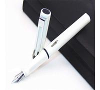 Fountain Pen POWERTOOL Fountain Pen Lightweight Series 0.5 Nib 11 Colours Black Ink for Kids Business Kids Business and Writing (White)