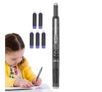 Fountain Pen Retractable - 0.38 mm Fine Tip, Writing Instrument with 5 Ink Refills | Stationery School Supplies for Keeping a Diary Doodling Notes Making Creative schr