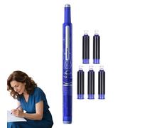 Fountain Pen Retractable - Transparent Barrel 0.38mm Refillable Fountain Pen - Writing Supplies for Men Friends Offices Schools Journaling Sketching Marking