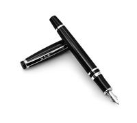 Fountain Pen Revolution FPR Ambassador Black Fountain Pen w/Ultra Flex Nib - Luxury Pen Set Includes Bottle Filling Converter & 2 Long Cartridges