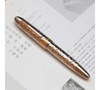 Fountain Pen, Titanium Alloy with Differential Piston Filling, Brass-plated Nib, 0.5mm Writing Gauge, Ideal for Writing