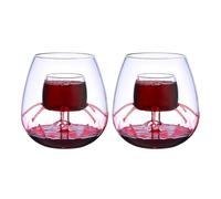 Fountain Wine Glass - Decanter Wine Aerating Glass Set - Flat Bottom and Goblet Glasses Decanter for Party, Home, Offices, Hotel