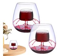 Fountain Wine Glass | Fountain Glassware Set,Transparent Design Wine Tasting Set for Red, Tea, Coffee
