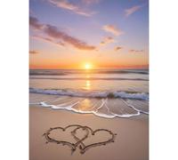Fountor Beach Sunset Diamond Art Kits Adults Beginner 30x40 CM