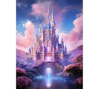 Fountor Castle Diamond Art Kits Adults Beginner, Cartoon Castle Diamond Painting Kits for Adults, 5D DIY Gem Art Kit for Home Wall Decor 30x40 cm