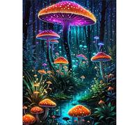 Fountor Mushroom Diamond Art Kits Adults Beginner 30x40 CM