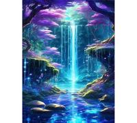 Fountor Waterfall Diamond Art Kits Adults Beginner, Dream Landscape Diamond Painting Kits for Adults, 5D DIY Gem Art Kit for Home Wall Decor 30x40 cm