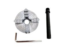 Four 4 Jaw Chuck Z011A for Metal Mini Lathe M12x1mm Threaded Back 1.8~56mm/12~65mm Mini Collet Lathe Accessory(4 Jaw Chuck Rod)