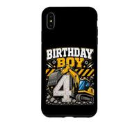 Four 4th Birthday Construction Excavator 4 Year Old Boys Case for iPhone XS Max