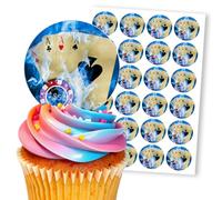Four Aces Cards Casino Fire Game, 24 Edible Paper 2.0" Cupcake Toppers