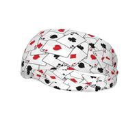 Four Aces Pattern Print Sport Headbands Fashion Sweatband for Workout Volleyball Football