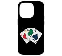 Four Aces Playing Cards Poker Casino Style Wear For Men Tee Case for iPhone 14 Pro