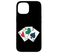 Four Aces Playing Cards Poker Casino Style Wear For Men Tee Case for iPhone 15