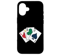 Four Aces Playing Cards Poker Casino Style Wear For Men Tee Case for iPhone 16