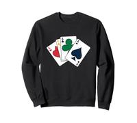 Four Aces Playing Cards Poker Casino Style Wear For Men Tee Sweatshirt