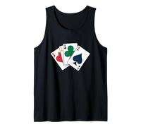 Four Aces Playing Cards Poker Casino Style Wear for Men Tee Tank Top
