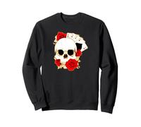 Four Aces Skull Roses Poker Gambling Card Art Sweatshirt