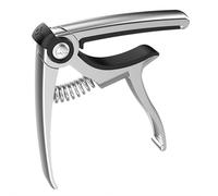 Four-Action Capo, String Stud Plectrum Folk Guitar Electric Guitar Accessories Tuning Clip, for 6-string Electric And Acoustic Guitars, Tune Performance Professional (Silvery)
