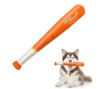FOUR ANGELS Dog Plush Baseball Squeaky Toy - Pupper Deckies Parody Dog Toy - Drool Mint (Baseball bat)