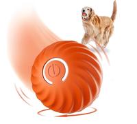 FOUR ANGELS Interactive Dog Toys Dog Balls, with 2 Beautiful Plush Covers, 67MM Moving Dog Ball for Puppy/Small/Medium Dogs, Durable Motion Activated Automatic Rolling Ball Toys (Orange, Large)