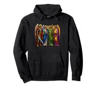 Four Archangels Medieval Gothic Cathedral Mosaic Art Icons Pullover Hoodie