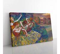 Four Ballet Ballerina Dancers by Edgar Degas Canvas Print 30x20 Inch