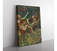 Four Ballet Ballerina Dancers by Edgar Degas Canvas Print 30x20 Inch