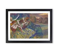 Four Ballet Ballerina Dancers Vol.1 by Edgar Degas Framed Print | A2 Black Framed Wall Art | Ready to Hang | Modern Nature Picture | Living Room Bedroom Lounge Office