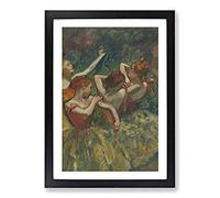 Four Ballet Ballerina Dancers Vol.2 by Edgar Degas Framed Print | A2 Black Framed Wall Art | Ready to Hang | Modern Nature Picture | Living Room Bedroom Lounge Office