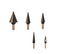 Four Blade Serrated Eccentric Drill 5Pcs/box Cobalt Step Drill Bit Set HSS Hole Cutting
