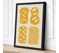 Four Breads Vintage Canvas Wall Art Print 30x20 Inch (76 x 51 cm)