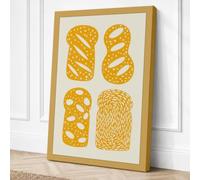 Four Breads Vintage Canvas Wall Art Print 30x20 Inch (76 x 51 cm)