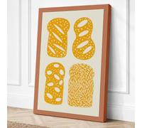 Four Breads Vintage Canvas Wall Art Print 30x20 Inch (76 x 51 cm)