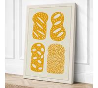 Four Breads Vintage Canvas Wall Art Print 30x20 Inch (76 x 51 cm)