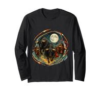 Four Bulls Moon 4 Toros Valor Weird Cursed Meme Long Sleeve T-Shirt